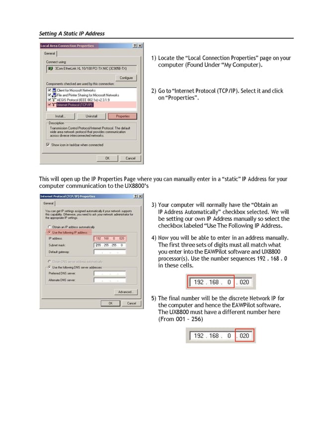 EAW UX8800 Ethernet Configuration_Page_2